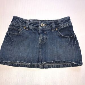 Girl’s So Wear It Declare It Distressed Denim Skir